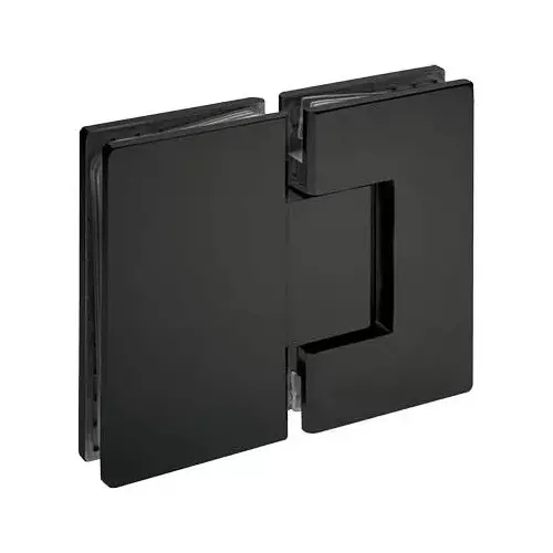 OZONE Glass to Glass Hinge 180° Premium-Grade Metal Black Matt Finish, OSSH-22-ED STD BM