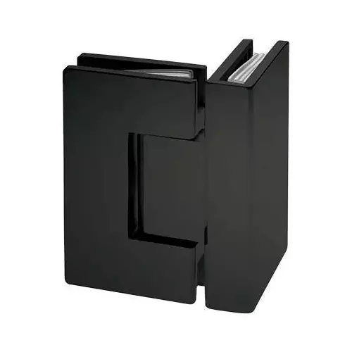 OZONE Glass to Glass Hinge 90° Premium-Grade Metal Black Matt Finish, OSSH-44-ED STD BM