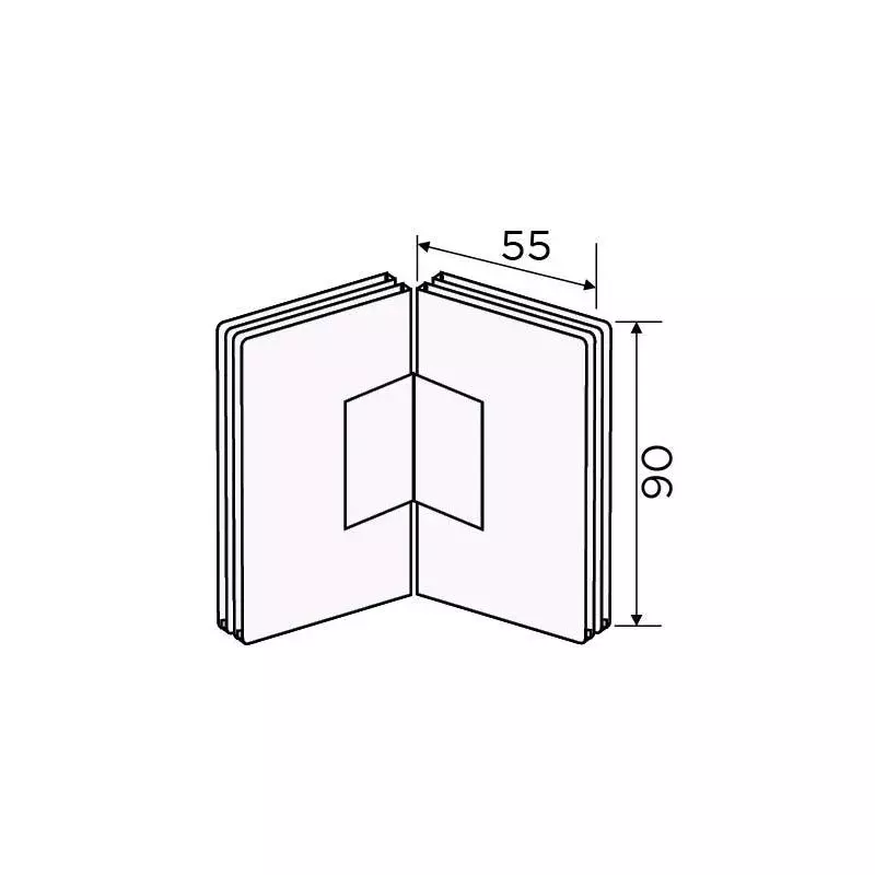 ozone-glass-to-glass-hinge-90-double-action-type-chrome-polished-finish-osh-4-std-cp