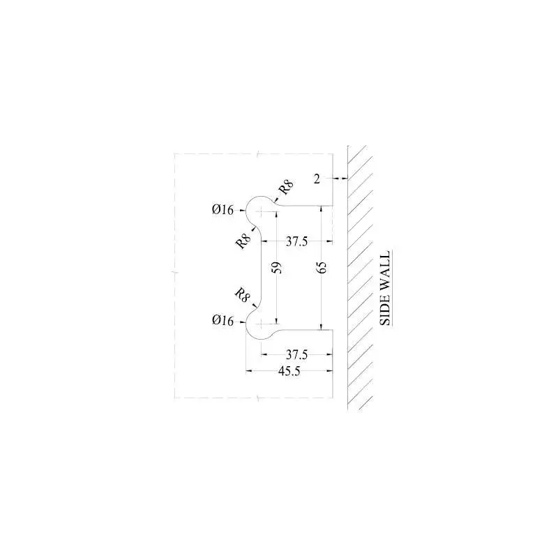 OZONE Wall-to-Glass Bracket for 8–10 mm Glass Thickness Satin Nickel Finish, OSH-55 STD SN