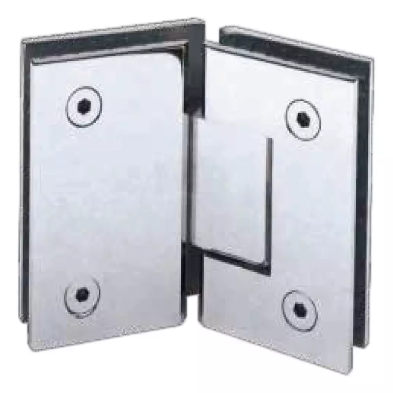 Hafele Glass to Glass Shower Door Hinge Brushed Nickel 135º Glass to Glass, 981.22.606