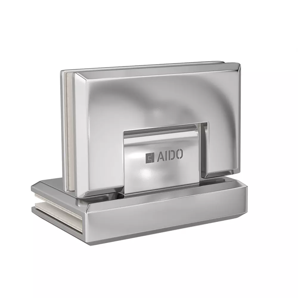 AIDO XL-C 8003 Polished Chrome Finish Shower Fitting Glass to Glass Hinge 90°