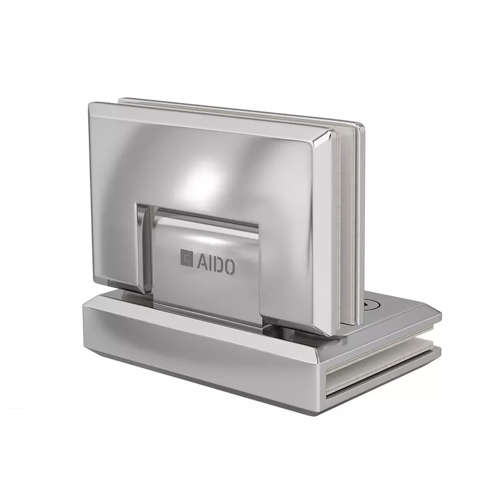 AIDO XL-C 8003 Polished Chrome Finish Shower Fitting Glass to Glass Hinge 90°