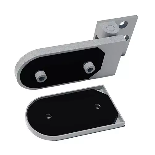 AIDO XL-C OSCILIO Curved Hinge Aluminium Silver Finish for 8-10 mm Glass Thickness, XL-C 5421