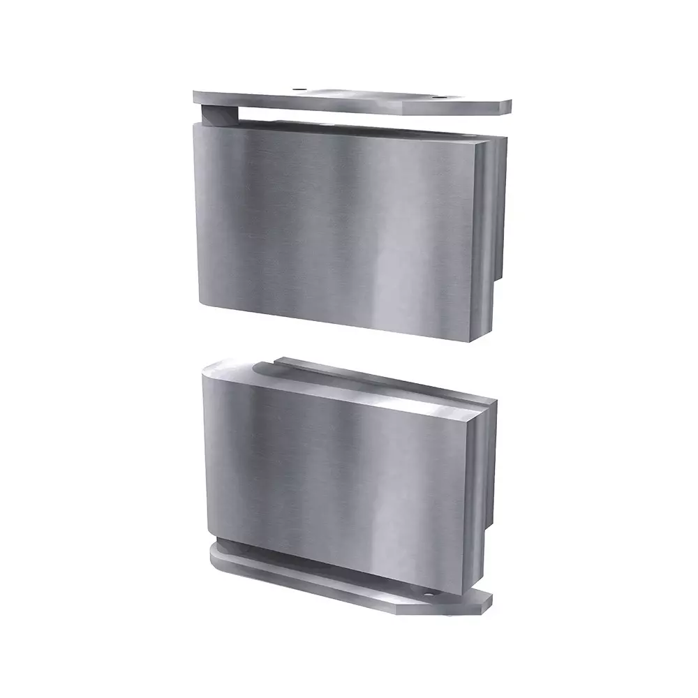 AIDO XL-C OSCILIO Top & Bottom Corner Hinge Aluminium Silver Finish for 8-10 mm Glass Thickness, XL-C 5442