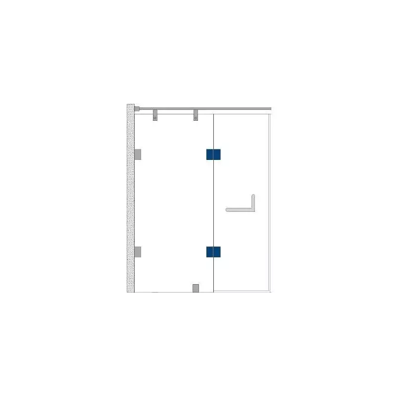 OZONE Glass to Glass Hinge 180° Premium-Grade Metal Phantom Grey Finish, OSSH-22-ED STD PHANTOM GREY