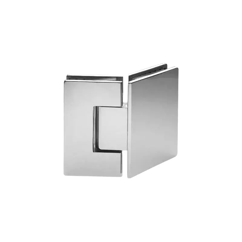 OZONE Glass-to-Glass Hinge 135° for 8–10 mm Glass Thickness Polished Stainless Steel, OSSH-33-ED STD PSS