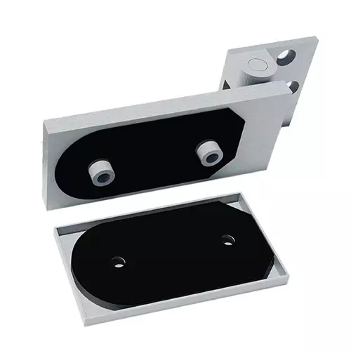 AIDO XL-C OSCILIO Edge Hinge Aluminium Silver Finish for 8-10 mm Glass Thickness, XL-C 5431