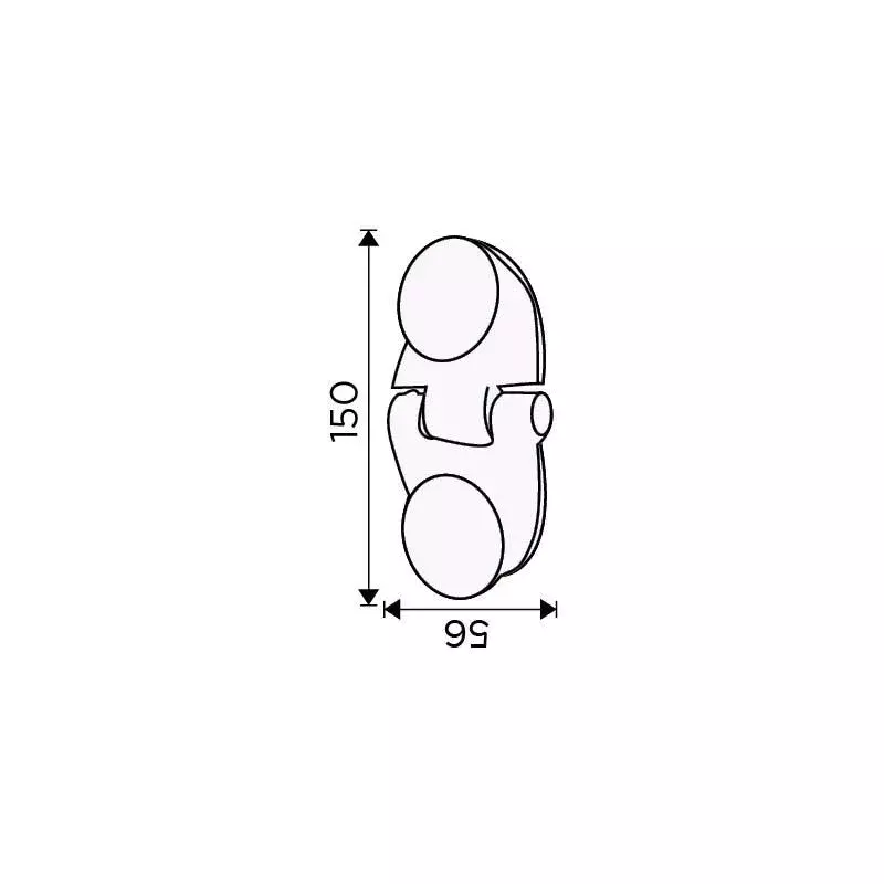 OZONE Glass to Glass Hinge for 8–10 mm Glass Thickness Chrome Polished Finish, OSH-6 STD CP