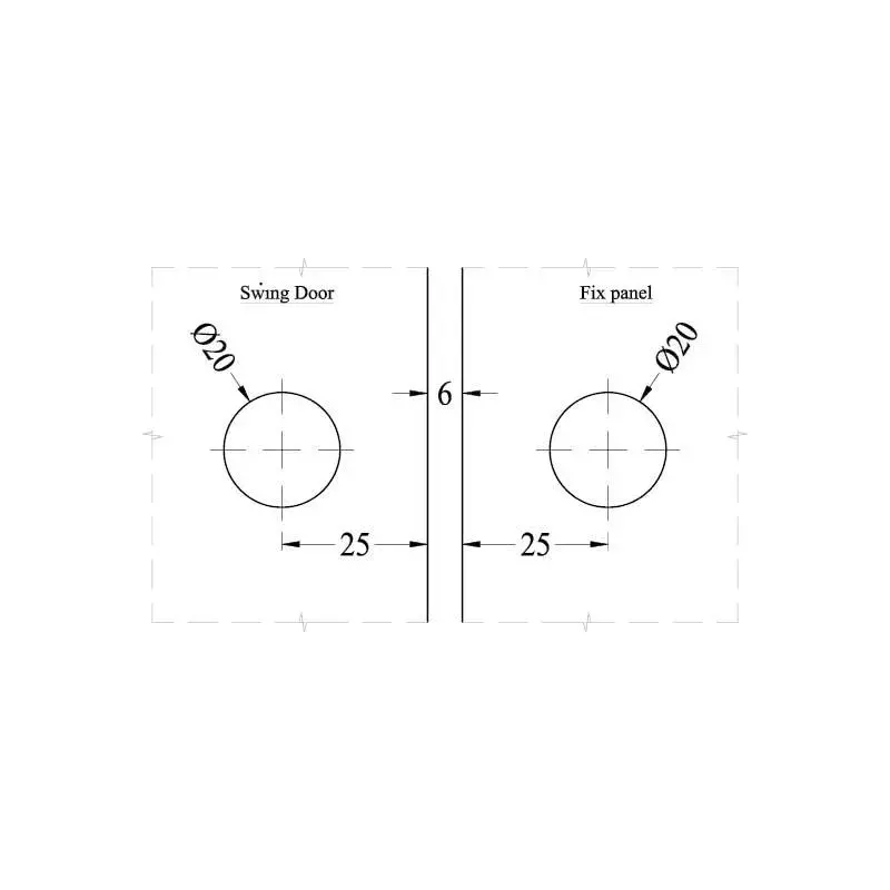 OZONE Glass to Glass Hinge for 8–10 mm Glass Thickness Chrome Polished Finish, OSH-6 STD CP