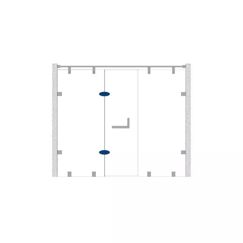 OZONE Glass to Glass Hinge for 8–10 mm Glass Thickness Chrome Polished Finish, OSH-6 STD CP