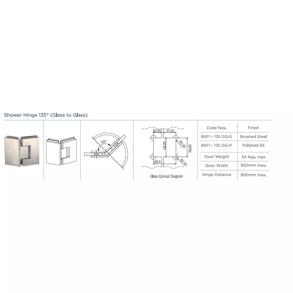 ebco-ss-304-shower-hinge-135-glass-to-glass-brushed-steel-finish-and-54-kg-max-door-weight-bsf1-135gg-s