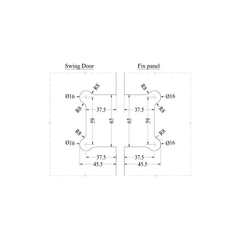 OZONE Glass to Glass Hinge 90° Premium-Grade Metal Tan Brass Finish, OSSH-44-ED STD TAN BRASS