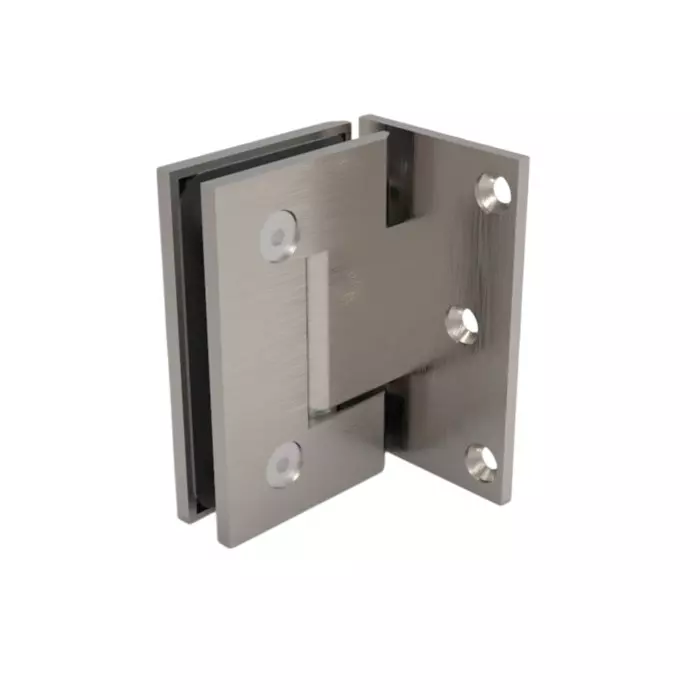 Hafele Wall to Glass Shower Door Offset Hinge Brushed Nickel 90º Wall to Glass, 981.22.545