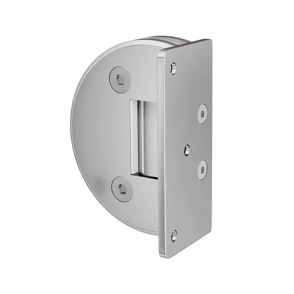 AIDO XL-C 5028 Polished Chrome Finish Shower Fitting Glass to Wall Hinges 90° Single Side Plate