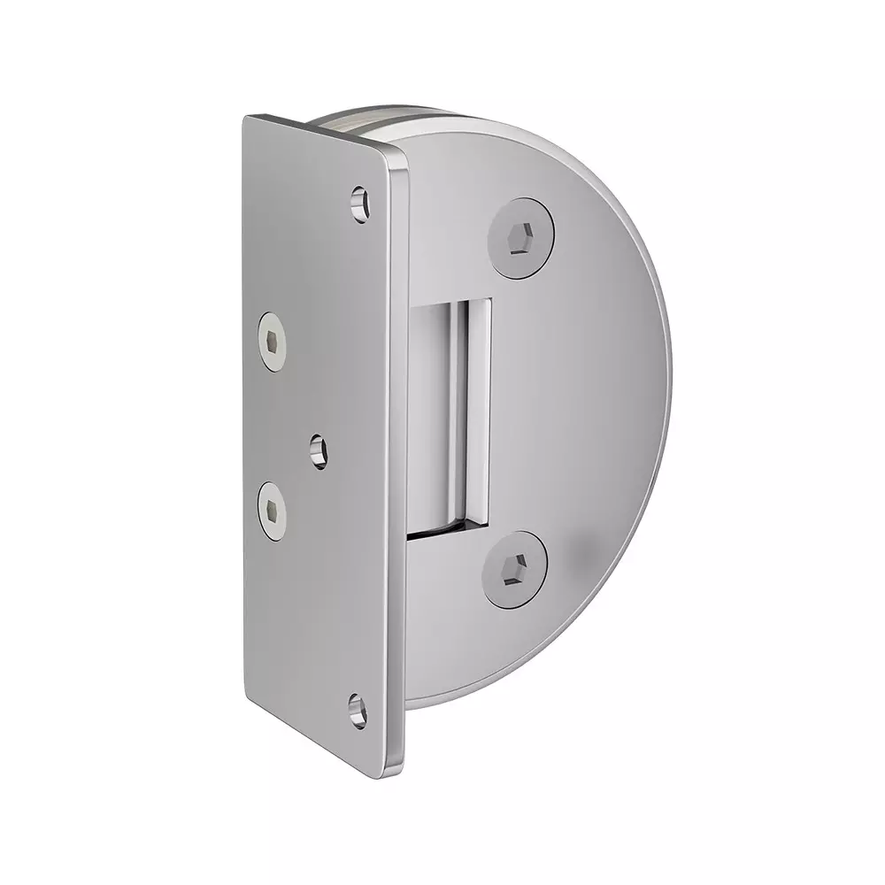 AIDO XL-C 5028 Polished Chrome Finish Shower Fitting Glass to Wall Hinges 90° Single Side Plate