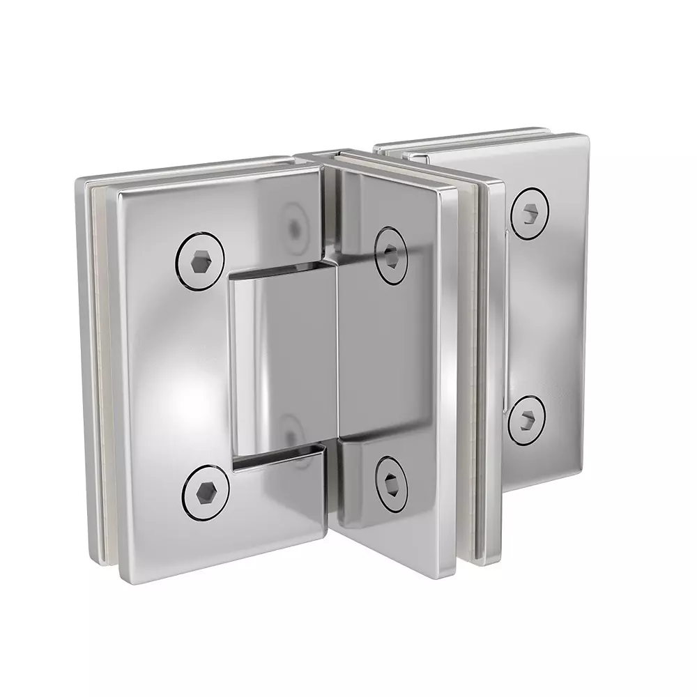 AIDO XL-C 8043 Polished Chrome Finish Shower Fitting Glass to Glass T Hinge