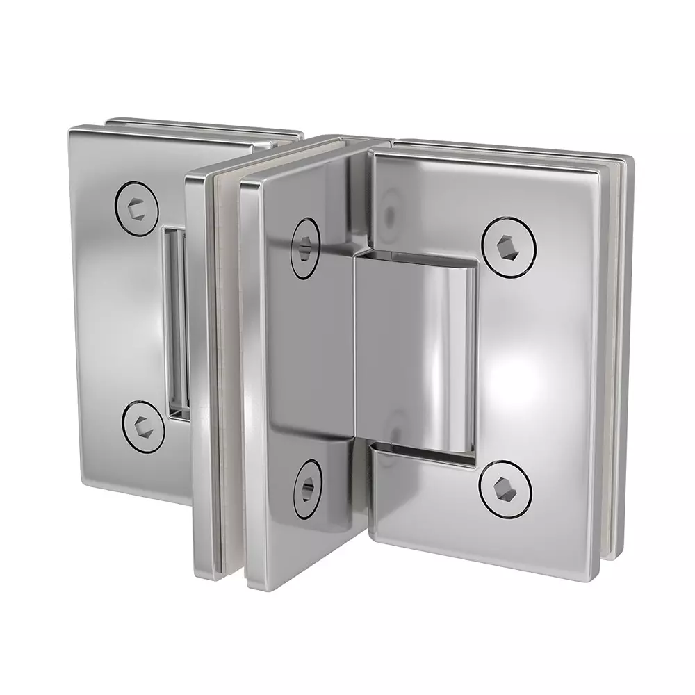 AIDO XL-C 8043 Polished Chrome Finish Shower Fitting Glass to Glass T Hinge