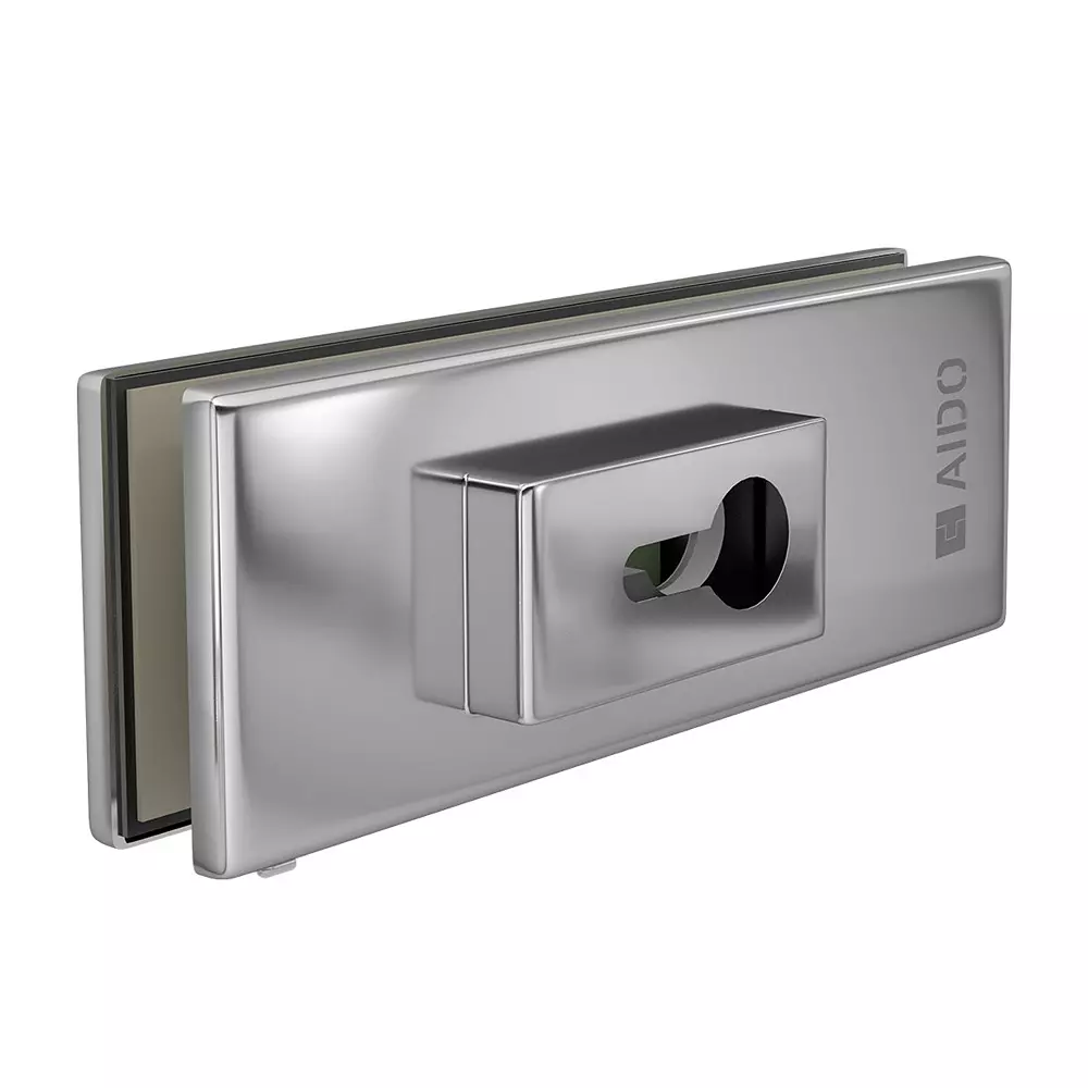 AIDO XL-C 4011A Corner Lock Patch with EPC and Strike Plate Glass Door Accessory