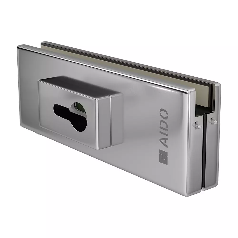 AIDO XL-C 4011A Corner Lock Patch with EPC and Strike Plate Glass Door Accessory