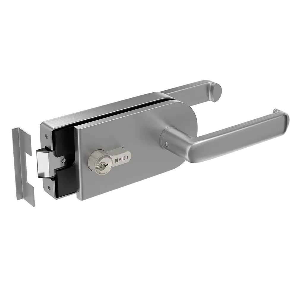 AIDO XL-C 307 Aluminium Silver Finish Internal Glass Door Lock