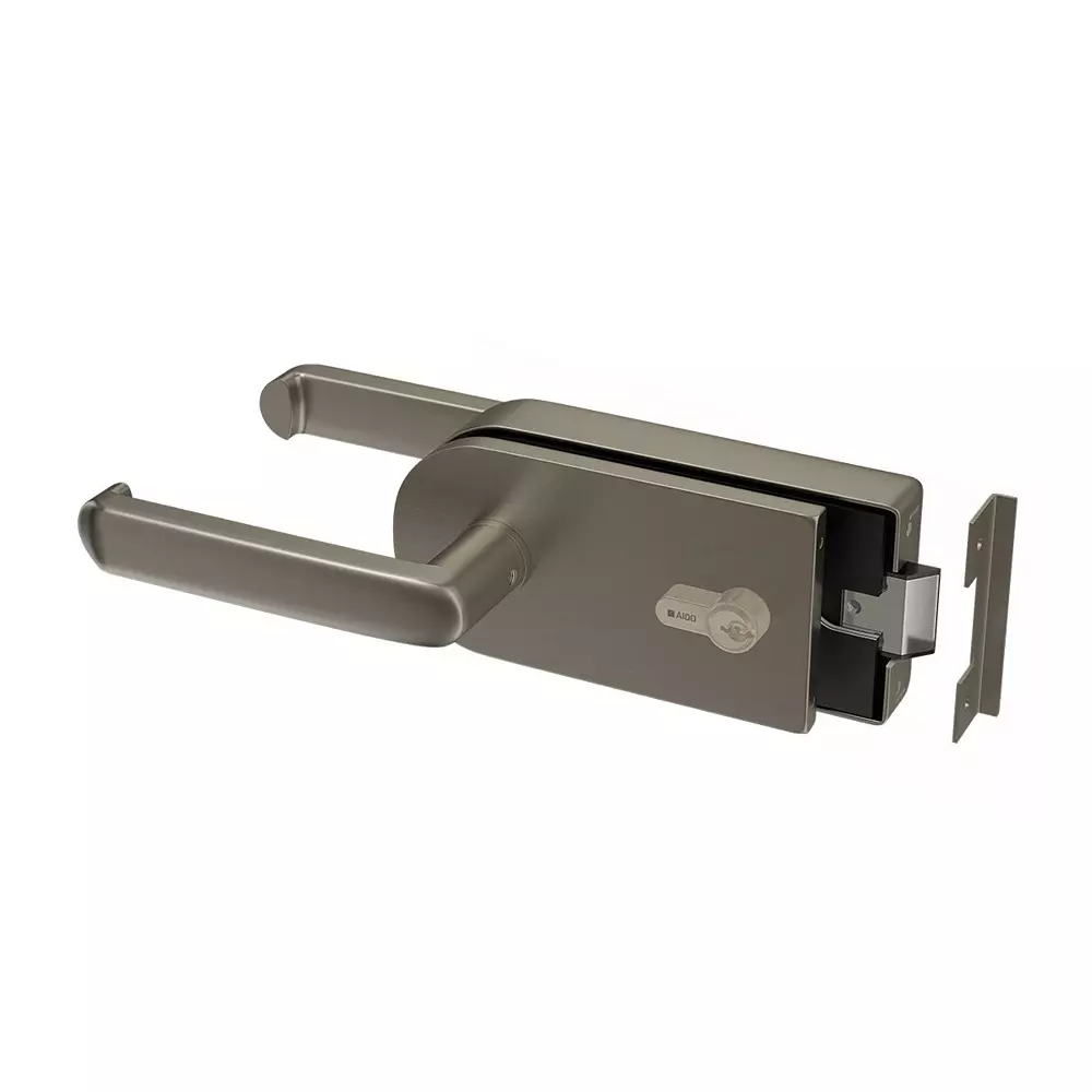 AIDO XL-C 309 Aluminium Satin Stainless Steel Finish Internal Glass Door Lock