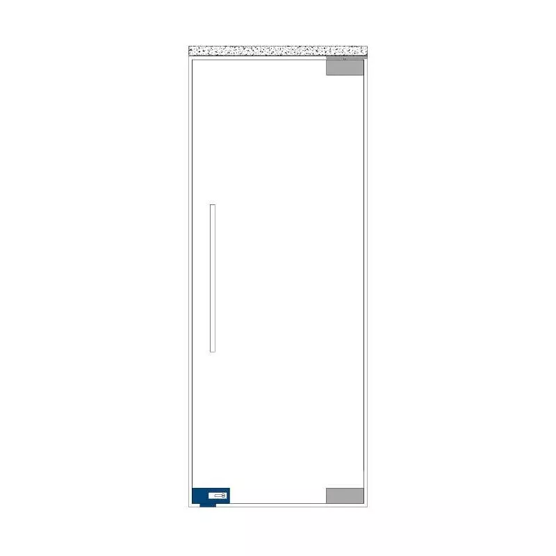 OZONE Corner Patch Lock with Strike Plate Aluminium Alloy SS 304 Phantom Grey Finish, OPL-1 STD PHANTOM GREY