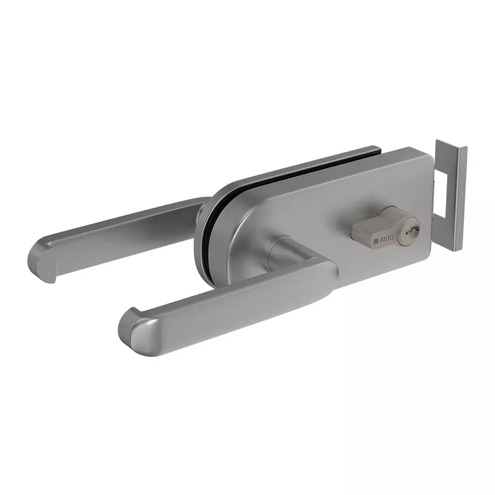 AIDO XL-C 302 Aluminum Satin Stainless Steel Finish Internal Glass Door Package - 1