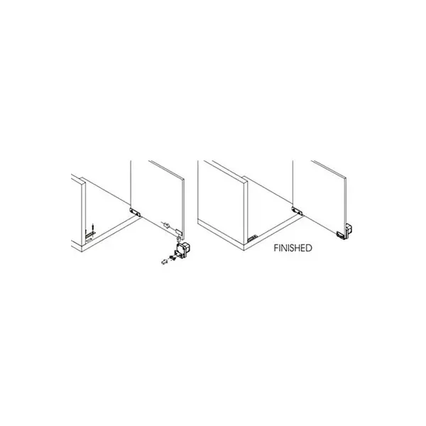 Ebco Premium Single Glass Door Lock Nickel Plated Finish and 9 mm Glass Thickness, P-GDLS1