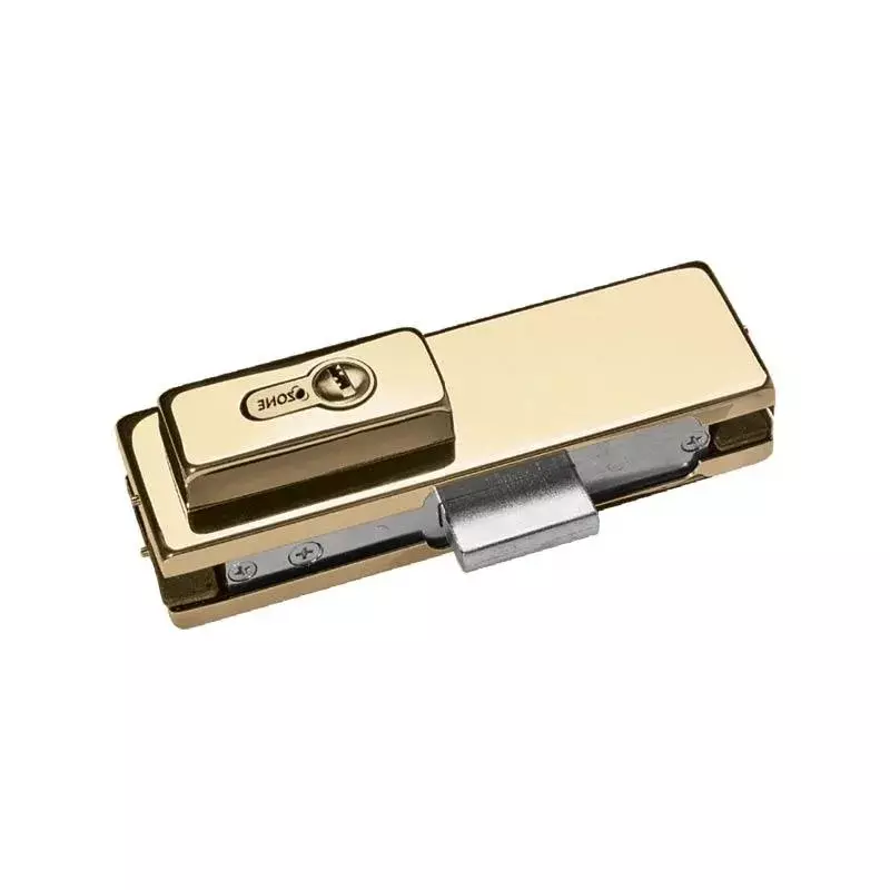 OZONE Corner Patch Lock with Strike Plate Aluminium Alloy SS 304 Antique Brass Finish, OPL-1 STD ANTIQUE BRASS