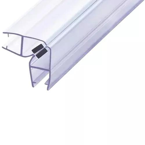 GEZE Magnetic Seal 90°, Size 8 mm, Clear Finish and PVC Body, 8116016