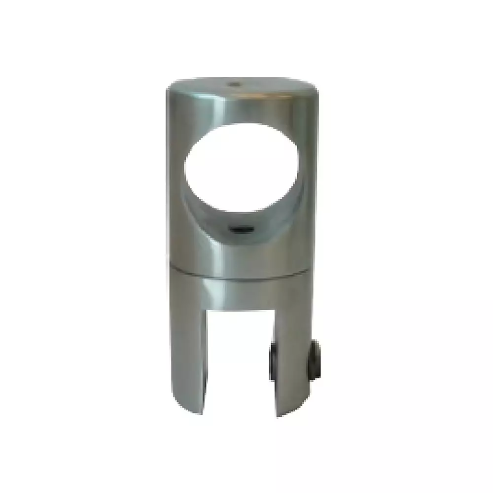 Ebco SS 304 Tube to Glass Connector Polished SS Finish and Size 19 mm for Shower Fittings, BSC-219-PS