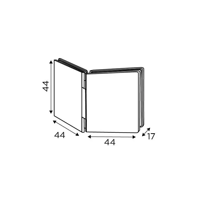 ozone-glass-to-glass-connector-135-polished-stainless-steel-finish-ogc-2e-std-pss
