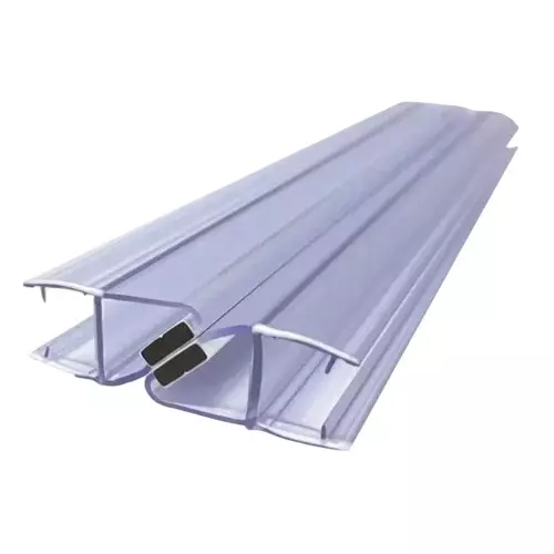 GEZE Magnetic Seal 180°, Size 8 mm, Clear Finish and PVC Body, 8116016