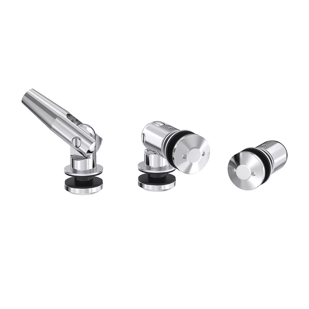 AIDO XL-C 9143 Stainless Steel Single Point Canopy Glass to Glass with Accessories