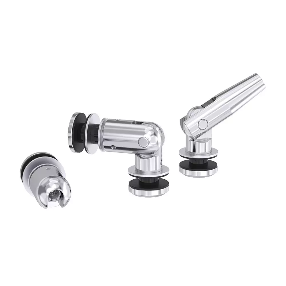 AIDO XL-C 9143 Stainless Steel Single Point Canopy Glass to Glass with Accessories