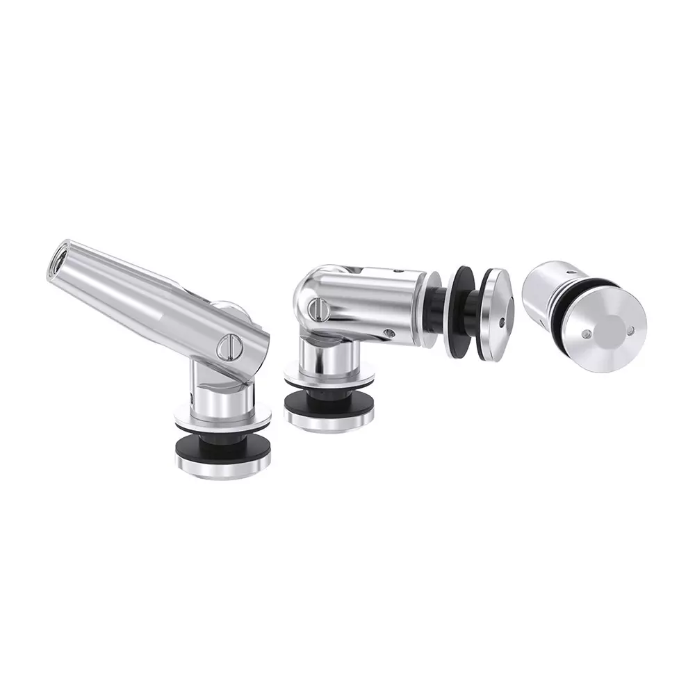 AIDO XL-C 9143 Stainless Steel Single Point Canopy Glass to Glass with Accessories