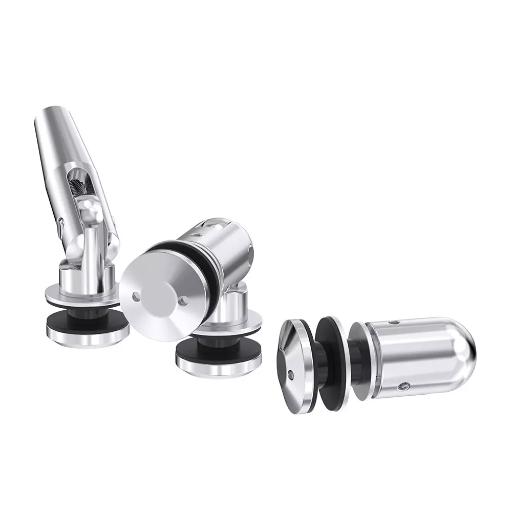 AIDO XL-C 9143 Stainless Steel Single Point Canopy Glass to Glass with Accessories