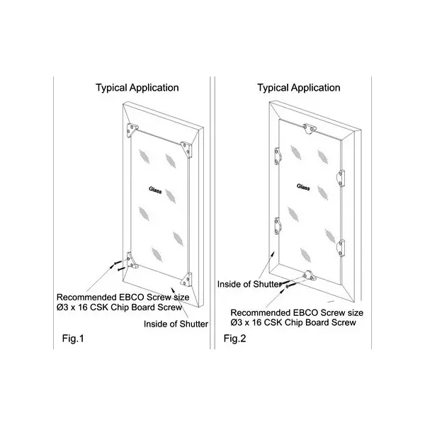 ebco-glass-corner-holder-ivory-finish-for-4-mm-glass-thickness-gch-1-pack-of-200