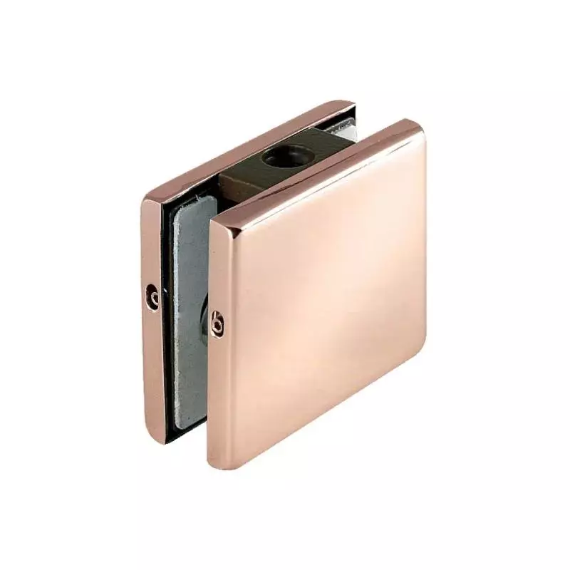 OZONE Wall to Glass Clamping Patch Aluminium Alloy Gold M-PVD Finish, OPF-640 STD ROSE-GOLD M-PVD