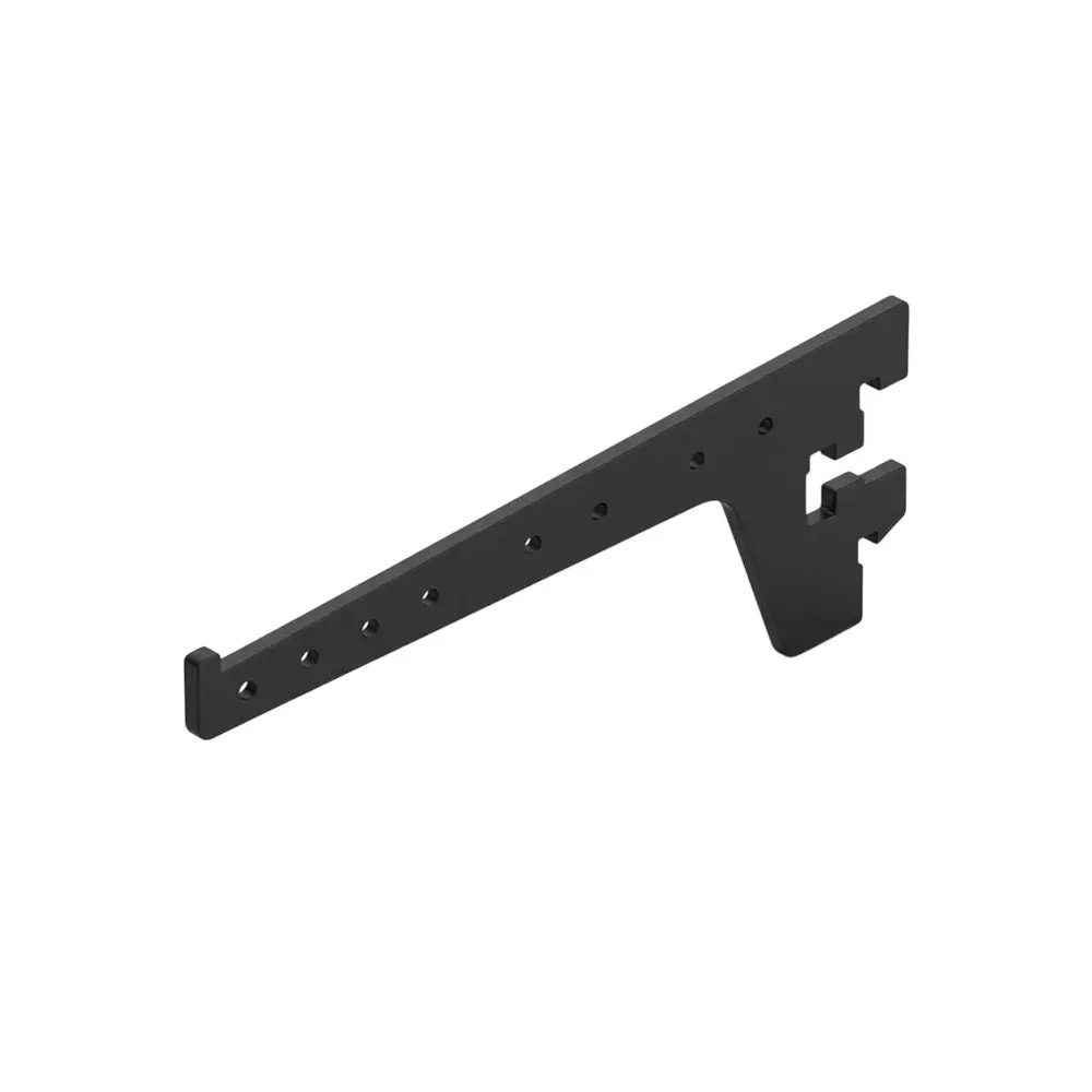 Ebco Glass Shelf Bracket With Nut and Screw Anthracite Finish and Size 300 mm for Vertical Display Shelving System, DSS-GS121