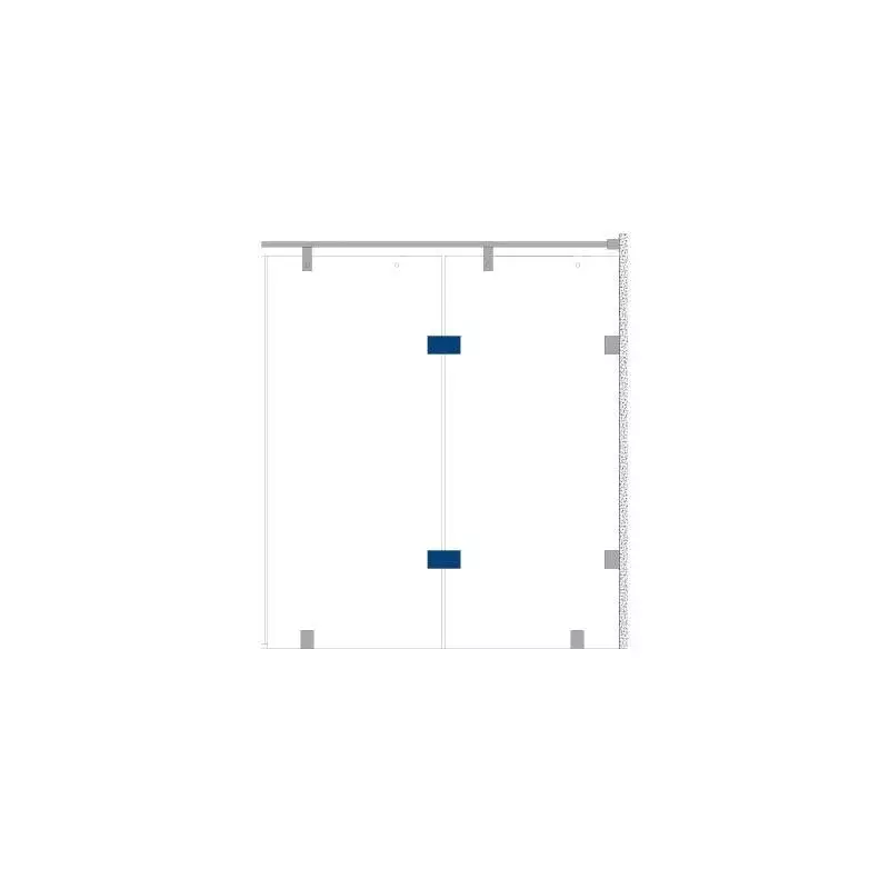 OZONE Glass to Glass Connector 180° Polished Stainless Steel Finish, OGC-5E STD PSS