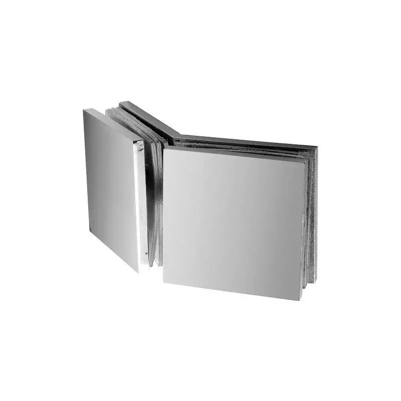 OZONE Glass to Glass Connector 135° High-Quality Alloy Polished Stainless Steel Finish, OGC-222-ED STD PSS