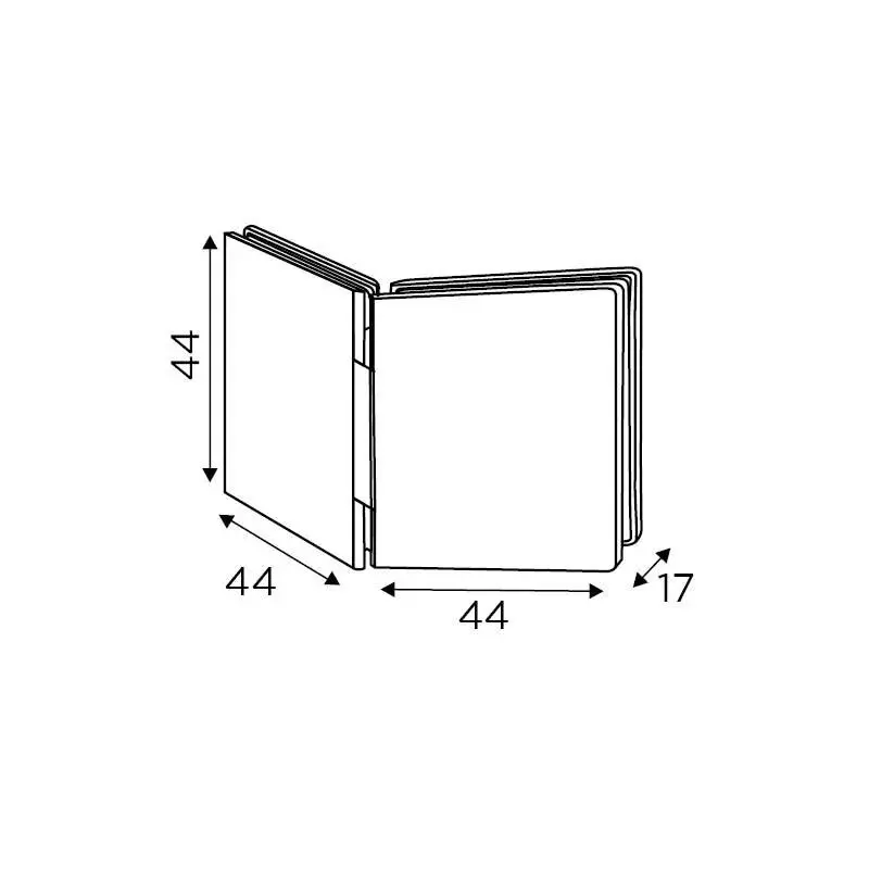 OZONE Glass to Glass Connector 135° High-Quality Alloy Polished Stainless Steel Finish, OGC-222-ED STD PSS