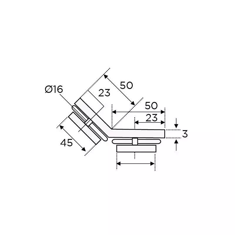 ozone-glass-to-glass-connector-135-polished-stainless-steel-finish-ogc-2-std-pss