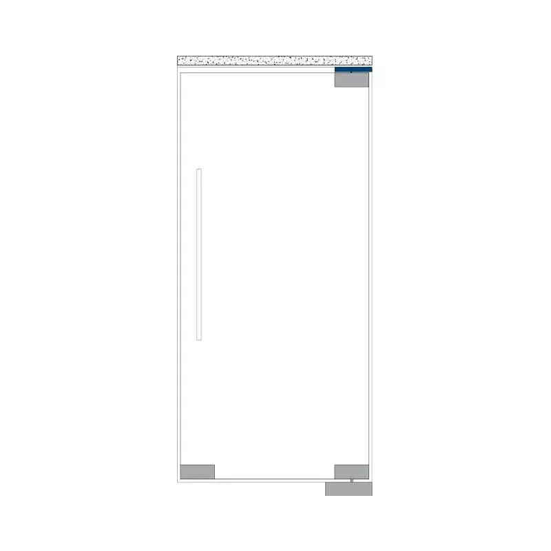 OZONE Top Pivot for Patch Stainless Steel Phantom Grey Finish, OFS-ACC-GDP PHANTOM GREY