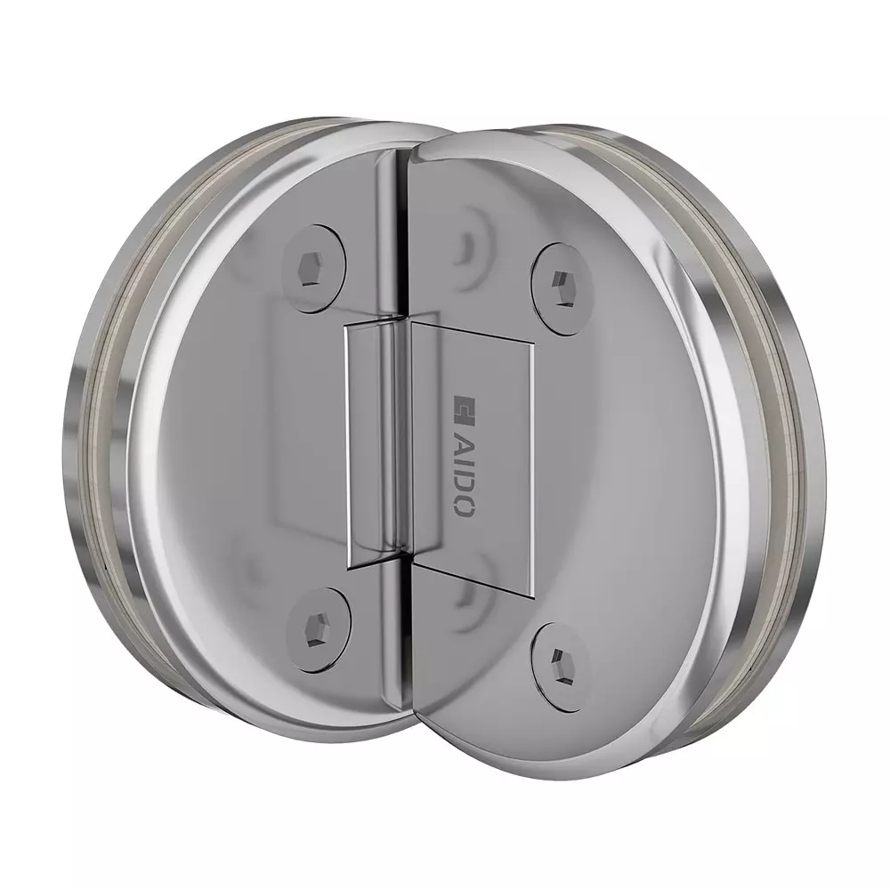 AIDO XL-C 5017 Polished Chrome Finish Shower Fitting Glass to Glass Bracket 90 Degree