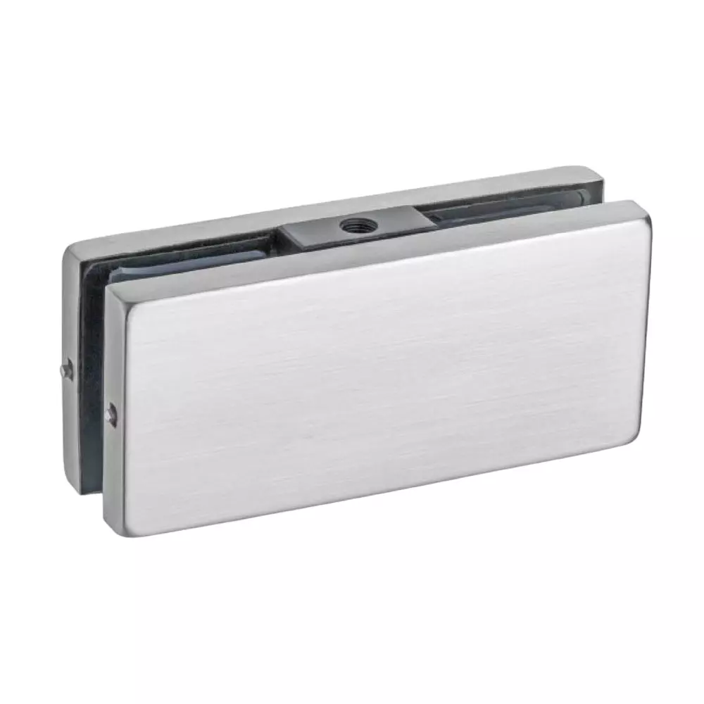 GEZE Stainless Steel 304 Double Glass Connector SS Finish Suitable For 10 to 12 mm Glass Doors, 8115643
