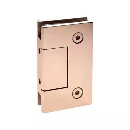 OZONE Wall to Glass Bracket High-Quality Metal Rose-Gold G-PVD Finish, OSSH-55-ED STD ROSE-GOLD G-PVD