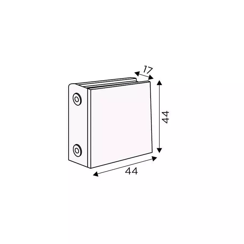 OZONE Glass Connector for Wall / Floor Mounting Polished Stainless Steel Finish, OGC-1E STD PSS